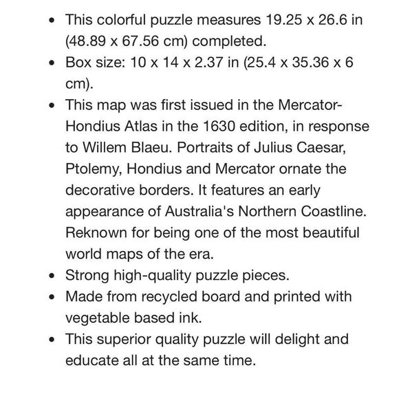 Jigsaw Puzzle Antique Map 1000 Piece - Picture 8 of 8